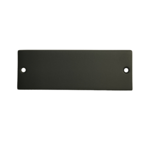 TARGA MINERVA - ottone satinato verniciato nero 125x45mm