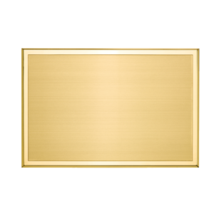 TARGHE GRANDE FORMATO BL - ottone satinato bordo lucido spess. 2mm