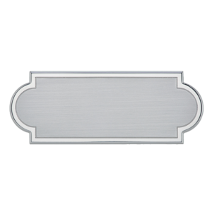 TARGHE PORTA LUXURY PERLA - alluminio satinato bordo lucido