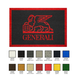 ZERBINI INTARSIATI - fondo colorato con Logo e cornice