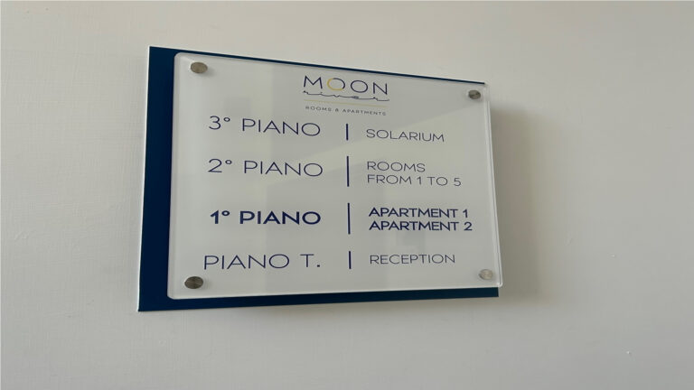 targa in plex segna-piani