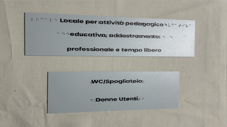 targhe uffici con braille